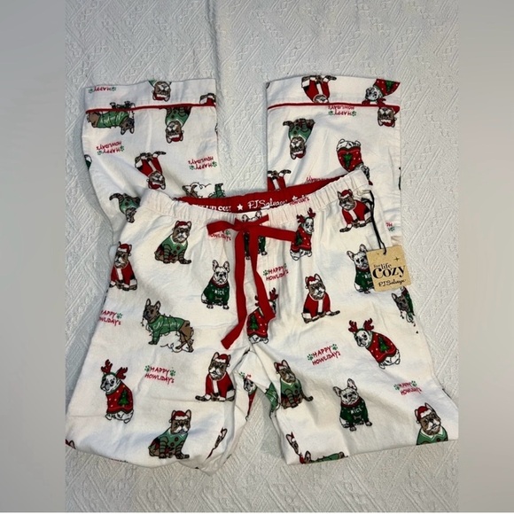 PJ Salvage Women’s Flannel Pajama Bottoms in Ivory, size S, NWT - Picture 3 of 8